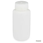Globe Scientific Bottles, Diamond RealSeal, Wide Mouth Round, HDPE with PP Closure