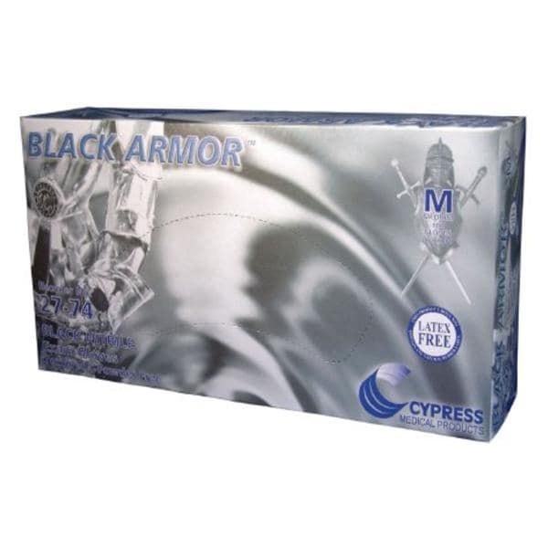 Optimal Healthcare Gloves Exam Black Armor Powder-Free Nitrile Latex-Free 1000/Ca - 27-74