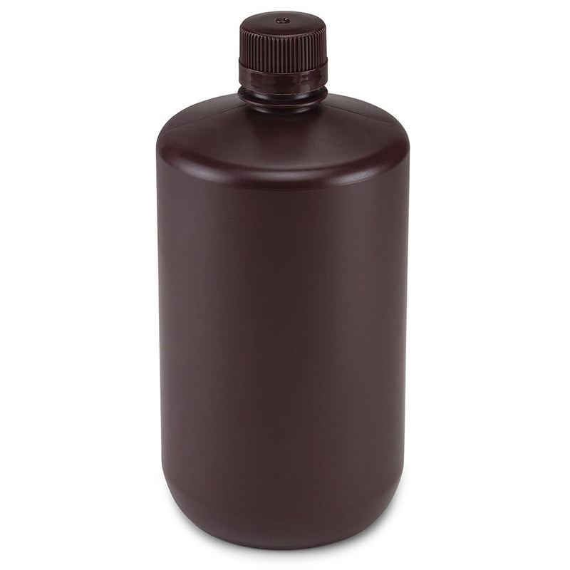 Globe Scientific Bottles, Diamond RealSeal, Narrow Mouth, Amber PP Bottle, PP Screw Cap