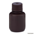 Globe Scientific Bottles, Diamond RealSeal, Narrow Mouth Boston Round, Amber HDPE with Amber PP Closure