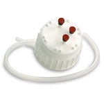 Globe Scientific Aseptic Transfer Closure for Vacuum Bottle, White PP