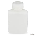 Globe Scientific Bottles, Diamond RealSeal, Wide Mouth Rectangular, HDPE with PP Closure