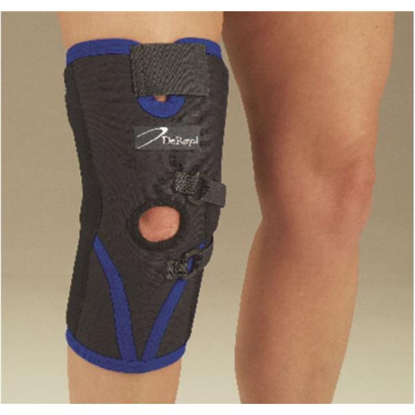 Deroyal Industries Inc Stabilizer Adult Patellar 1/8" Neoprene Black/Blue Size Small Left Each - NEP779372L