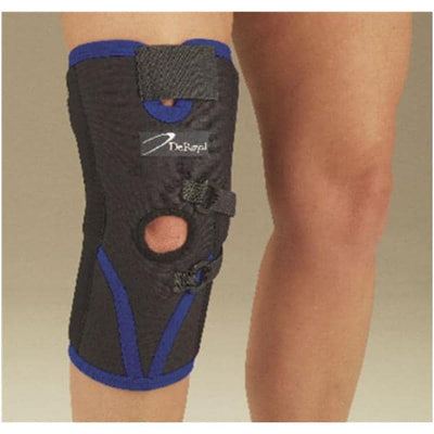 Deroyal Industries Inc Stabilizer Adult Patellar 1/8" Neoprene Black/Blue Size 2X-Large Left Each - NEP779376L