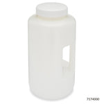 Globe Scientific Bottles, Diamond RealSeal, Wide Mouth with Handle, Round, HDPE with PP Closure