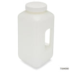 Globe Scientific Bottles, Diamond RealSeal, Wide Mouth with Handle, Round, HDPE with PP Closure