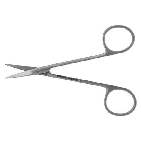 BR Surgical, LLC Scissors Iris 4-1/2" Sharp/Sharp Smooth Straight Stainless Steel Each - BR08-34011