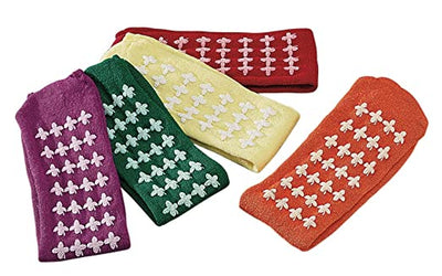 Fall Management Slipper Socks Posey Large Purple Above the Ankle - 6239LP