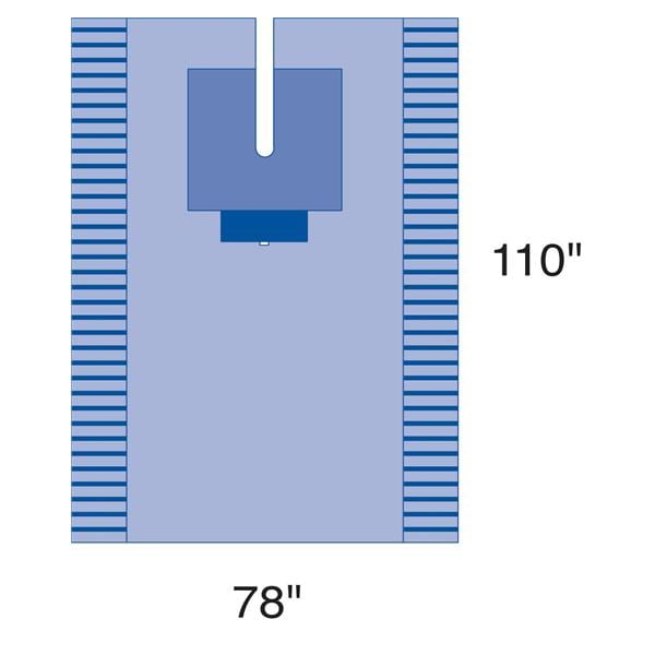 Medline Industries Inc Pack EENT IV Eclipse With Head Bar Drape with Adhesive 40x27" LF 11/Ca - DYNJP7030