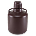 Globe Scientific Carboys, Round with Handles, Amber HDPE, Amber PP Screwcap, Molded Graduations
