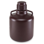 Globe Scientific Carboys, Round with Handles, Amber HDPE, Amber PP Screwcap, Molded Graduations