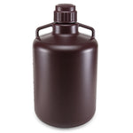 Globe Scientific Carboys, Round with Handles, Amber HDPE, Amber PP Screwcap, Molded Graduations
