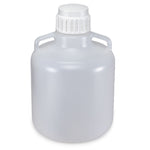 Globe Scientific Carboys, Round with Handles, LDPE, White PP Screwcap, Molded Graduations