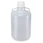 Globe Scientific Carboys, Round with Handles, LDPE, White PP Screwcap, Molded Graduations