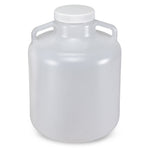 Globe Scientific Carboys, Round with Handles, Wide Mouth, LDPE, White PP Screwcap, Molded Graduations