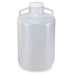 Globe Scientific Carboys, Round with Handles, Wide Mouth, LDPE, White PP Screwcap, Molded Graduations