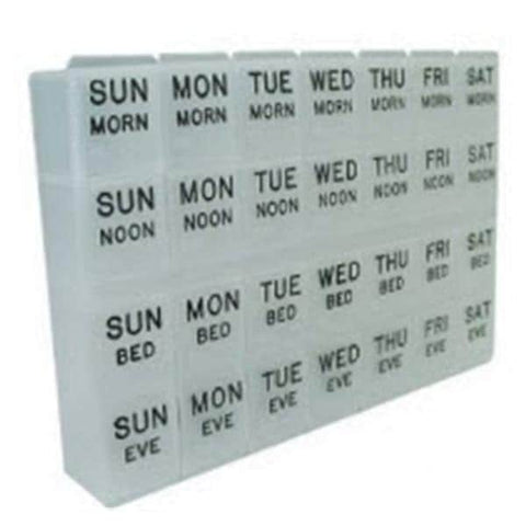 Carex Organizer Pill Mediplanner II Plastic Large Transparent Each - Apex Medical Corp - 70013L