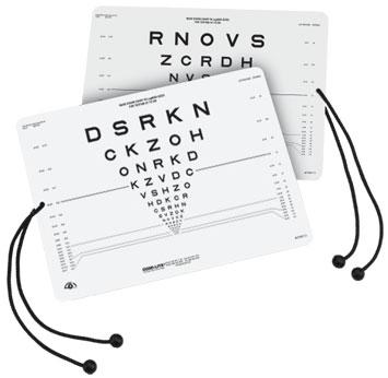 SLOAN LETTER NEAR VISION CARD FOR 70CM