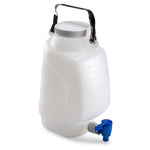Globe Scientific Carboys, Rectangular with Spigot and Handle, PP, White PP Screwcap, Molded Graduations, Autoclavable