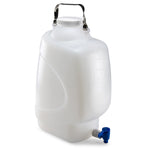 Globe Scientific Carboys, Rectangular with Spigot and Handle, PP, White PP Screwcap, Molded Graduations, Autoclavable