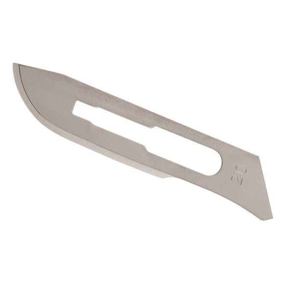 Myco Medical Supplies Blade Surgical Glassvan #20 Carbon Steel Sterile Disposable 100/Bx - 2001T-20