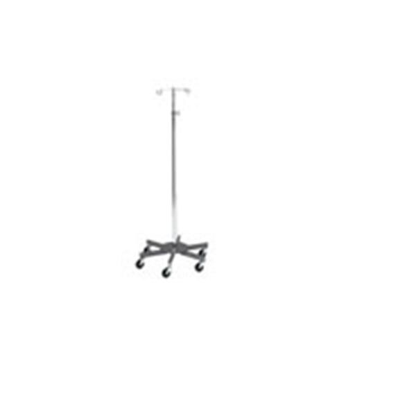 Brewer Company Stand Infusion Pump 4 Hook 25.5" Base 55-96.5" Height Adjustment Each - 43409