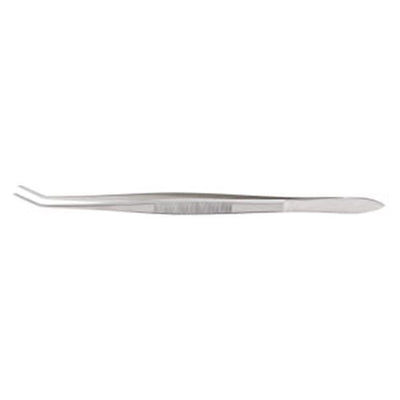 Miltex Forcep Utility Nugent 4-1/4" 1.2mm Wide Tip Smooth Curved Stainless Steel Each - Integra Miltex - 18-956