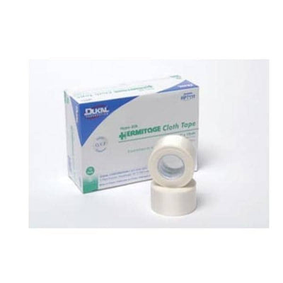 Dukal Corporation Tape Surgical Hermitage Silk Cloth 1"x10yd Adhesive White 12/Bx, 12 BX/CA - HP7111