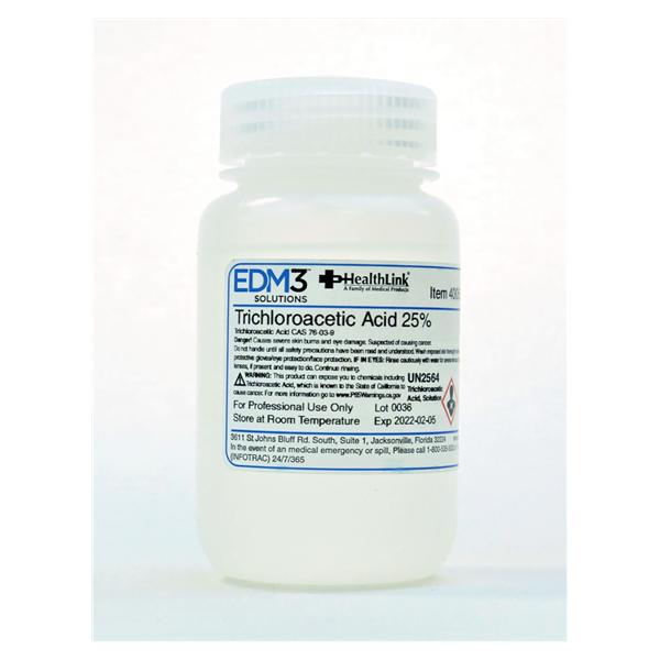 EDML, LLC Trichloroacetic Acid 25% 4oz Each - 400557
