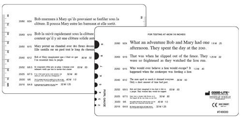ENGLISH AND FRENCH CONTINUOUS TEXT POCKET NEAR CARDS