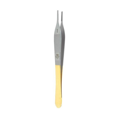 Miltex Forcep Tissue Adson 4-3/4" Tying Platform Cross Serrated Straight 7x7Tth TC Each - Integra Miltex - 6-124TC