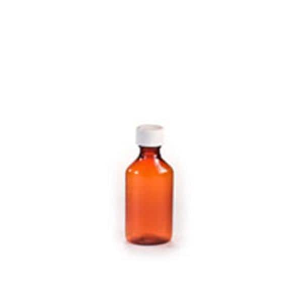 Rexam Prescription Products Bottle Medicine Rexam Plastic 4oz Amber 90/Ca - PE-4A