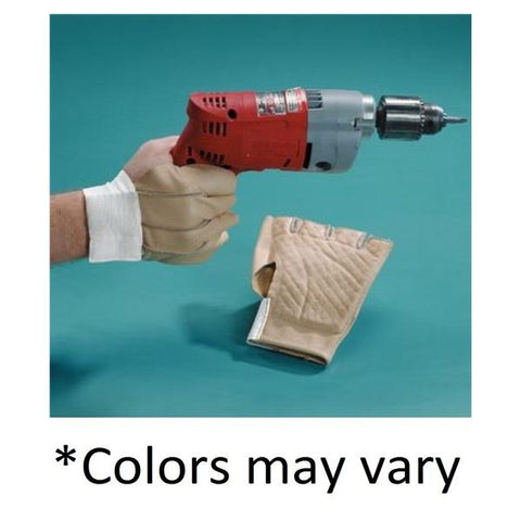 Roylan div of Patterson Med Gloves Anti-Vibration Workhard Leather Medium Black Half Finger Each - CA937272