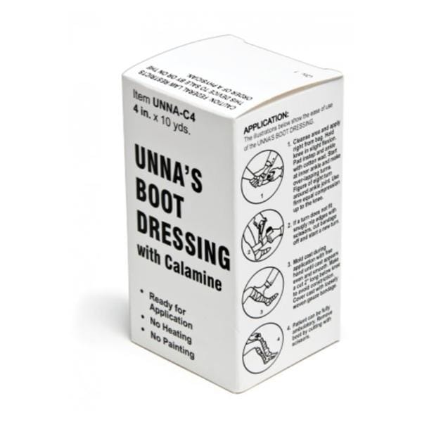 Graham Bandage Unna Boot Zinc Paste/Calamine 4"x10yd 12/Bx - Field/Everest &Jennings - UNNA-C4