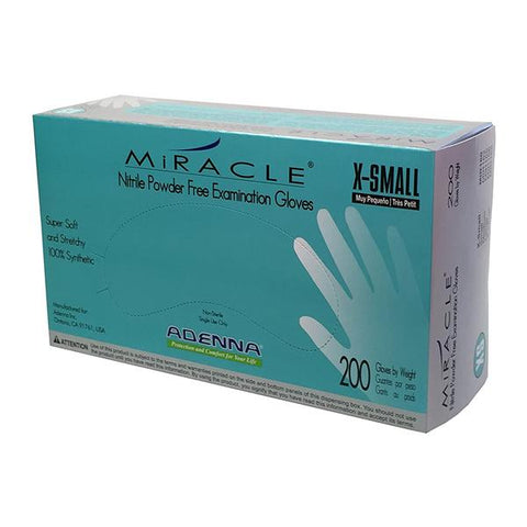Adenna, Inc Gloves Exam Miracle Powder-Free Nitrile Latex-Free X-Large Blue 1800/Ca - MIR168