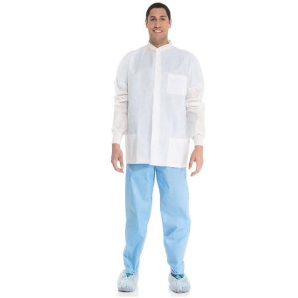 O & M Halyard Lab Jacket Medium White 25/Ca - 10071