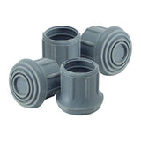 Graham Tips Commode Set Rubber 1-1/8" Gray 4/Pk - Field/Everest &Jennings - 9140