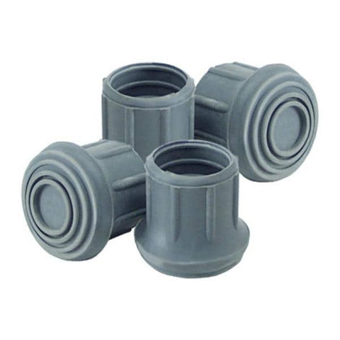 Graham Tips Commode Set Rubber 1-1/8" Gray 4/Pk - Field/Everest &Jennings - 9140