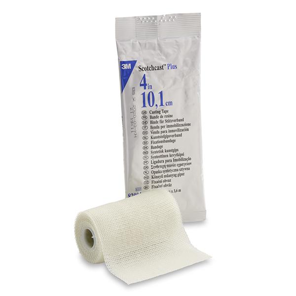 3M Medical Products Tape Scotchcast Plus Fiberglass 4"x4yd Roll White 10/Ca - 82004