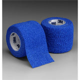 3M Medical Products Bandage Coban Wrap Elastic 4"x5yd Latex Non-Sterile Blue 18/Case - 1584B