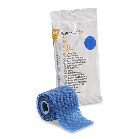 3M Medical Products Tape Scotchcast Plus Fiberglass 2"x4yd Roll Blue 10/Ca - 82002B