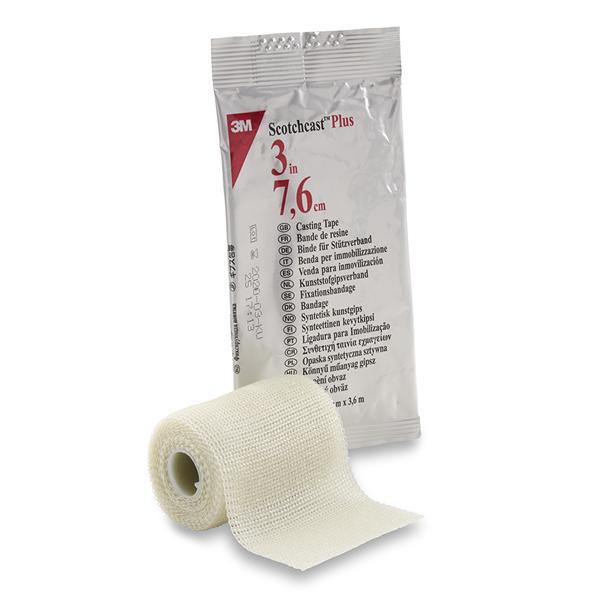 3M Medical Products Tape Scotchcast Plus Fiberglass 3"x4yd Roll White 10/Ca - 82003
