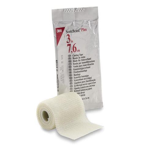 3M Medical Products Tape Scotchcast Plus Fiberglass 3"x4yd Roll White 10/Ca - 82003