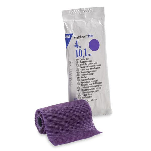 3M Medical Products Tape Scotchcast Plus Fiberglass 4"x4yd Roll Purple 10/Ca - 82004U