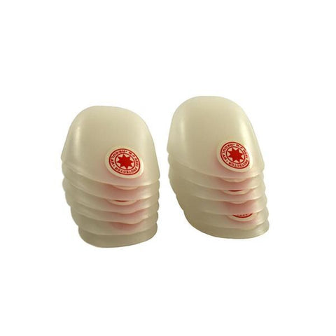 MF Athletic Co. Cup Protectors Heel Plastic Red Star Size One Size Fits All 1/Pr, 6 PR/CA - MF-1D