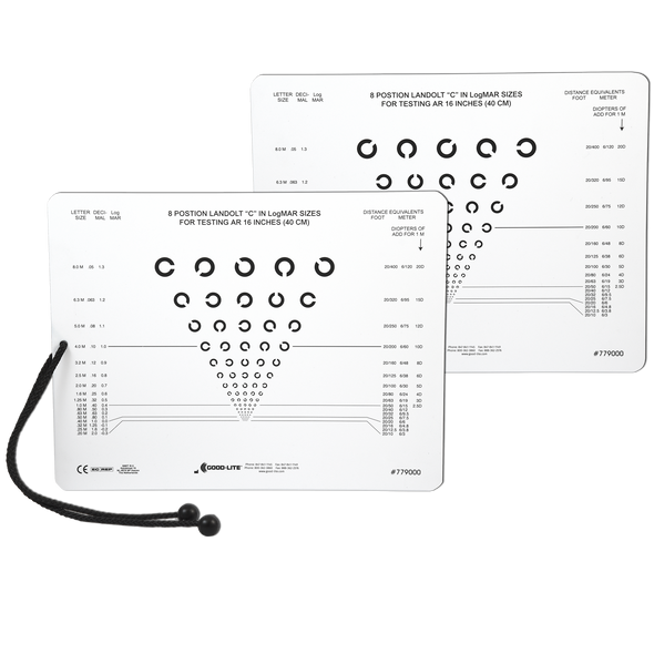 8 POSITION LANDOLT C NEAR VISION CARD