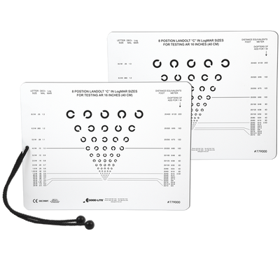 8 POSITION LANDOLT C NEAR VISION CARD