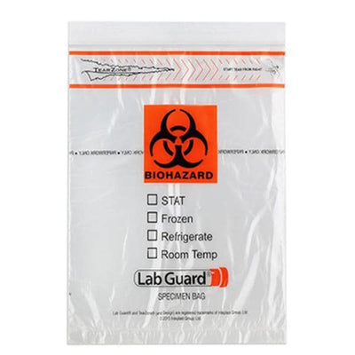 Medegen Medical Products, LLC Specimen Transport Bag Clr/Blk/rng Zip/ Flap Closure W/ Pch/ FltPk 1000/Ca - 4915.ORG