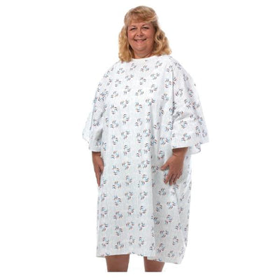 Fashion Seal Gown Patient Polyester / Cotton Sheeting Sm 47" Unsx Rndrp Bck Ovrlp Adlt 1/EA - 735-NS