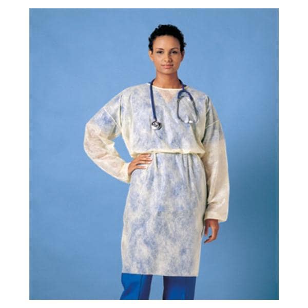 Busse Hospital Disposable Gown Isolation Disposable SMS/PP Size Universal Yellow 50/Ca - 203